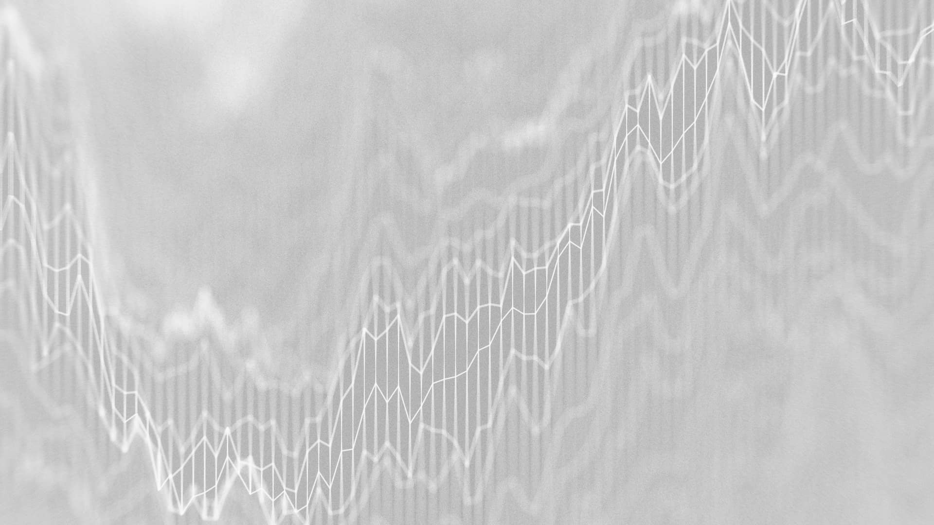 Forme d'onde abstraite blanche sur fond sombre évoquant un signal de monitoring